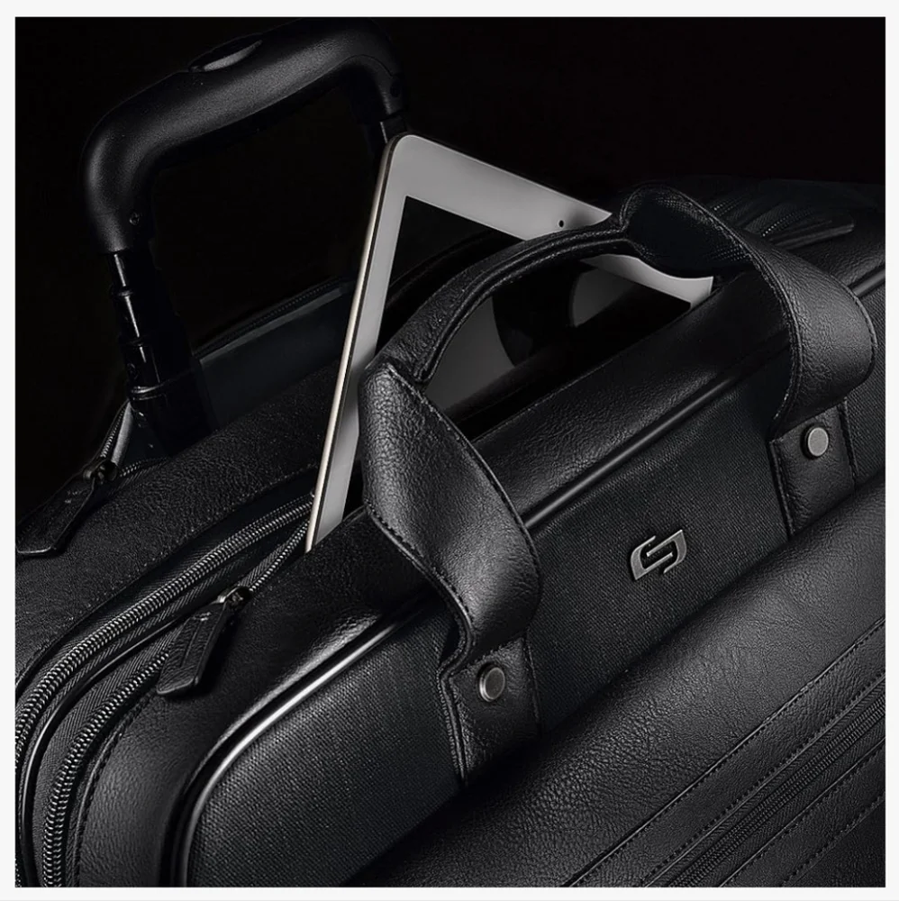 SOLO MacDougal Rolling Laptop Bag, Black